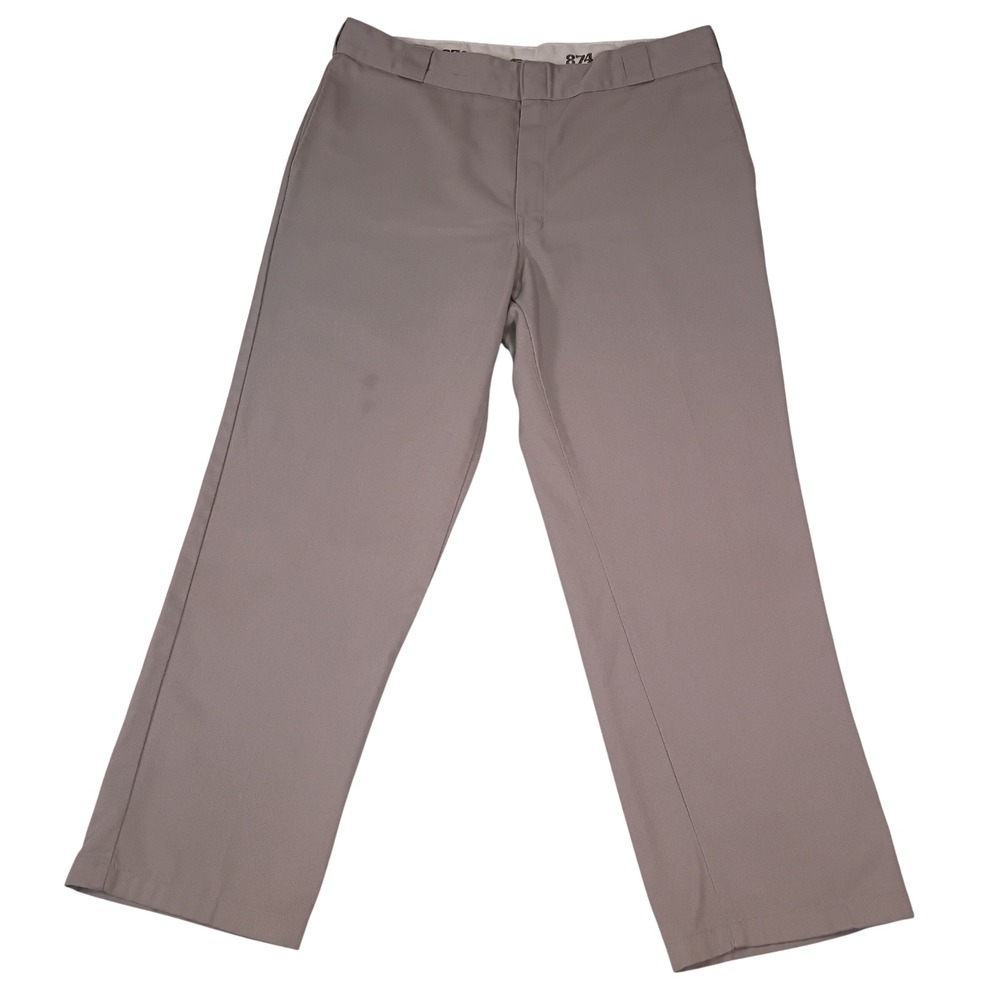 Dickies 874 Original Fit Work Pants Mens 38x30 Light Gray Chino Workwear Skate‎